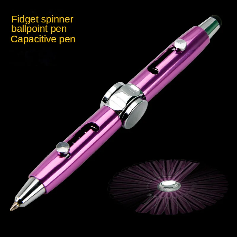 

Multi-function Finger Fidget Pen Touch Screen Capacitive Gyro Pen Puzzle Thinking Turn Rotating Metal Ballpoint Pen Spinning