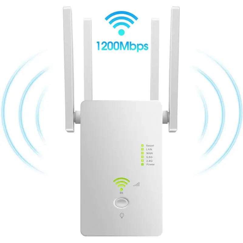 

2.4G WiFi Repeater Wifi Amplifier Signal Wifi Extender Network Wi Fi Booster 1200Mbps 5.8 Ghz Long Range Wireless Wi-fi Repeater