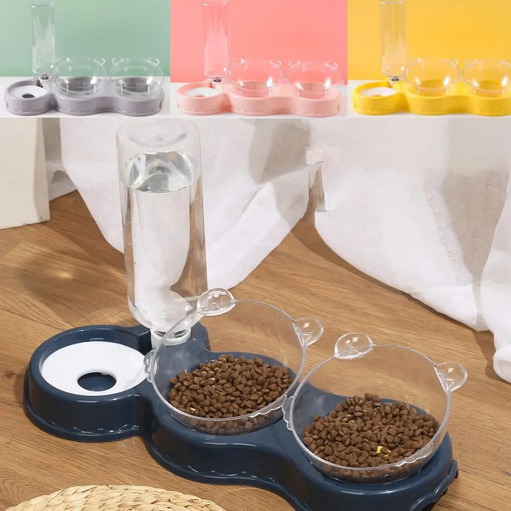 

Новая Питьевая подставка с фонтаном, миски, двойная миска, миска для корма собак и кошек, автоматическая кормушка для домашних питомцев