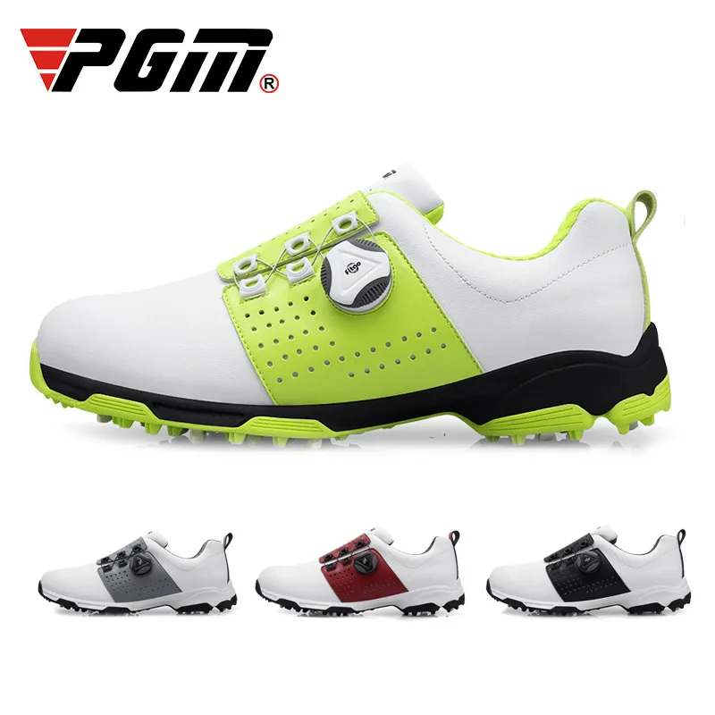 

PGM Golf Shoes Men's Waterproof Sports Shoes Spikes Anti-skid Sport Sneaker Male Knobs Buckle Golf Shoes XZ096
