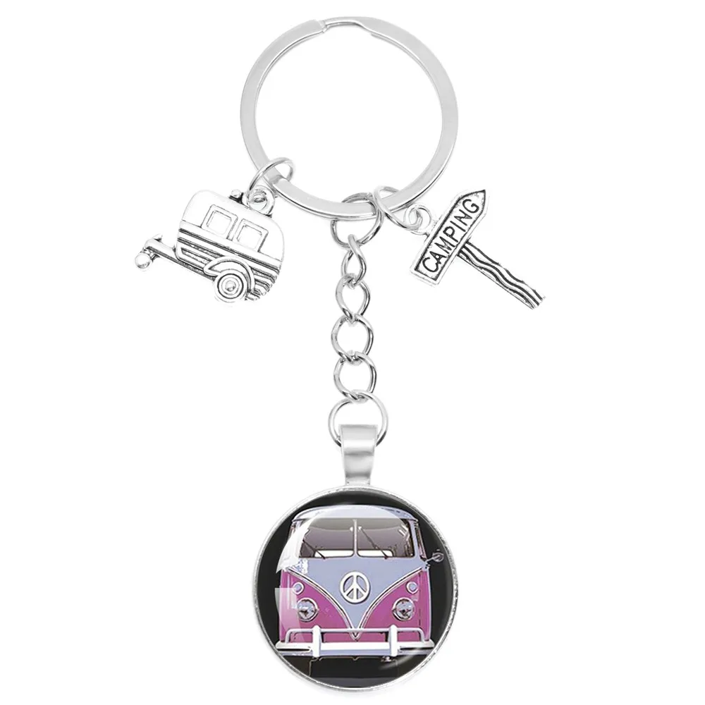 Женский винтажный брелок для ключей с подвеской в виде автобуса