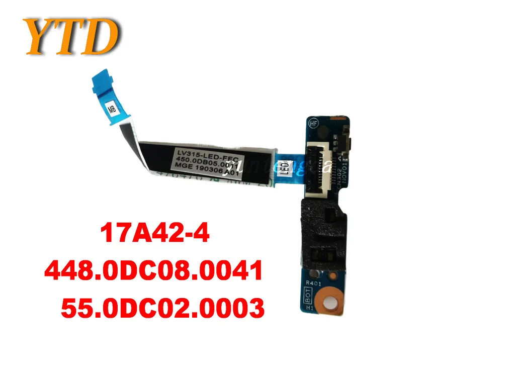 

Original For Lenovo V130 V330-15IKB LV315 LED Board Switch Board 17A42-4 448.0DC08.0041 55.0DC02.0003 Tested Good Free Shippin