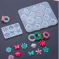 ring silicone mold diy rotating cat claw ring rotating butterfly daisy starfish flower jewelry mold