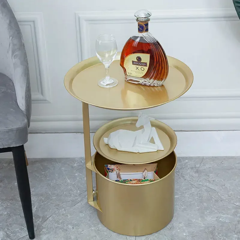 Современный новый многофункциональный двухслойный простой угловой столик для