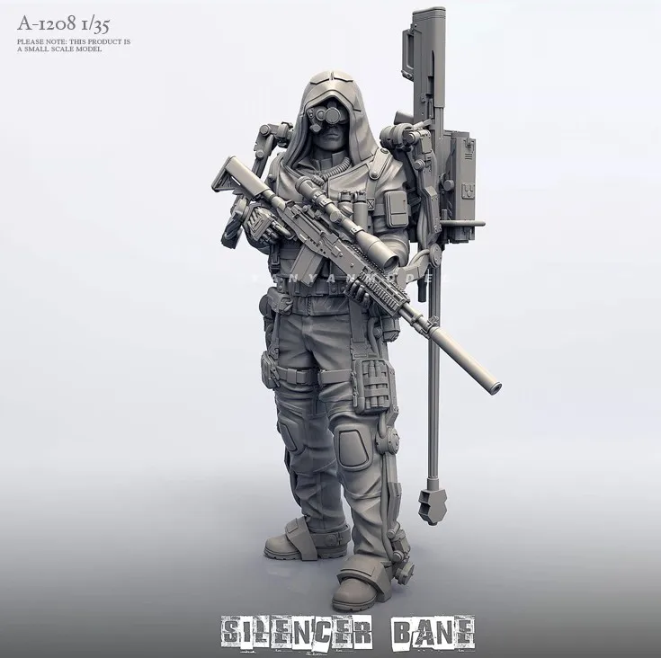 

Сборная модель 1/35 призрачный Солдат Смола ручная работа солдат белая модель (оригинал специальный)