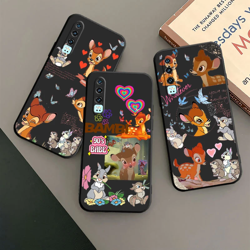 

Disney Cute Bambi Art Phone Case For Huawei P50 P40 P30 P20 Lite 5G Nova Plus 9 SE Pro 5T Y9S Y9 Prime Y6 Balck TPU