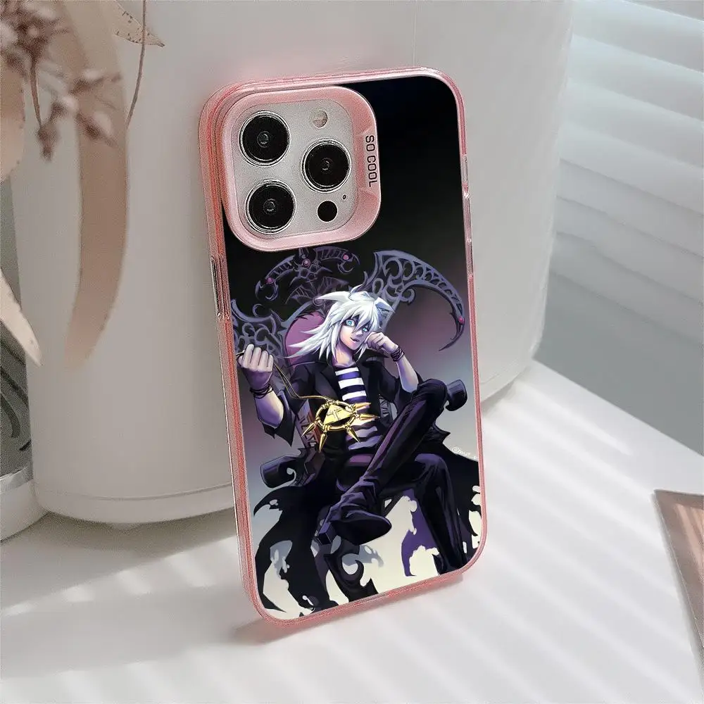 Фото Чехол для телефона Yugioh Yami Bakura для iPhone 17 16 15 14 13 12 11 X XR XS Air Pro Max Plus, розовый, разноцветный, серебристый №1