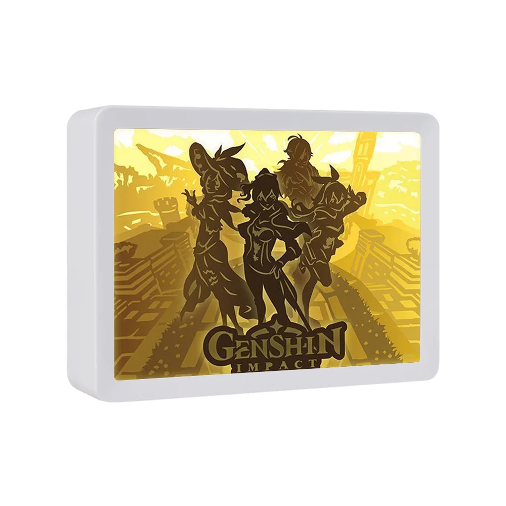 

Genshin Impact Figure Shadow Lamp Box Photo Frame Picture Kids Room Lights Led Night Light 3D Lamp For Home Decoration