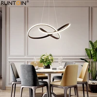 led chandelier modern minimalist pendant lamp for living room dining room kitchen bedroom simple remote control hanging light