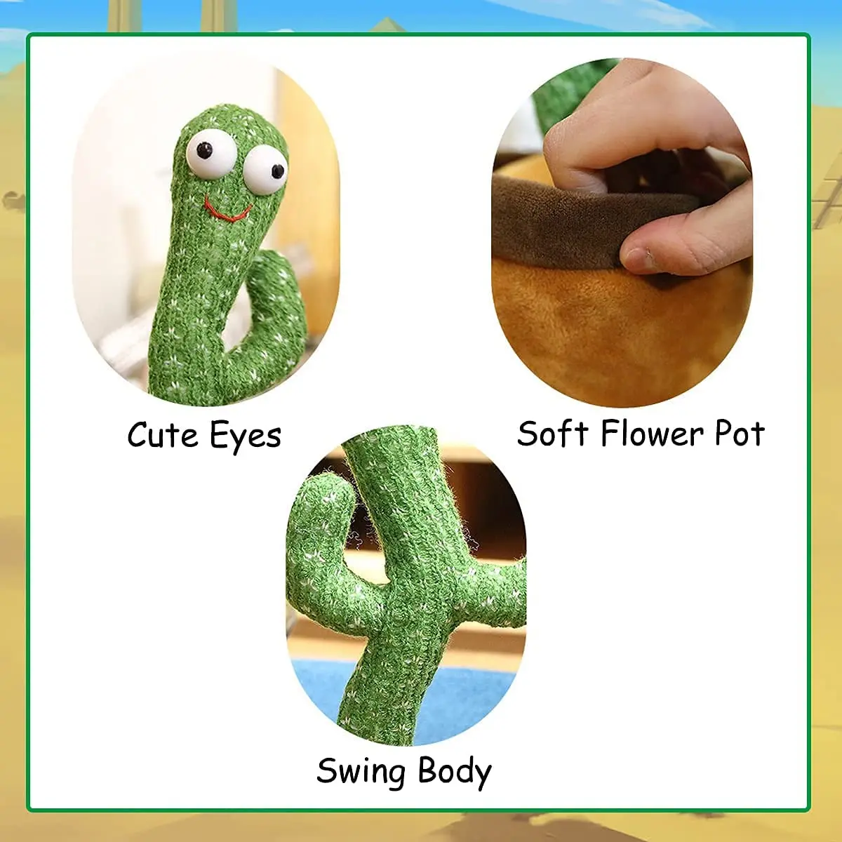 Pаспродажа Популярная кавайная говорящая игрушка Танцующая кукла «кактус» говорящая звуковая запись повторная игрушка кактус игрушки для детей обуч...