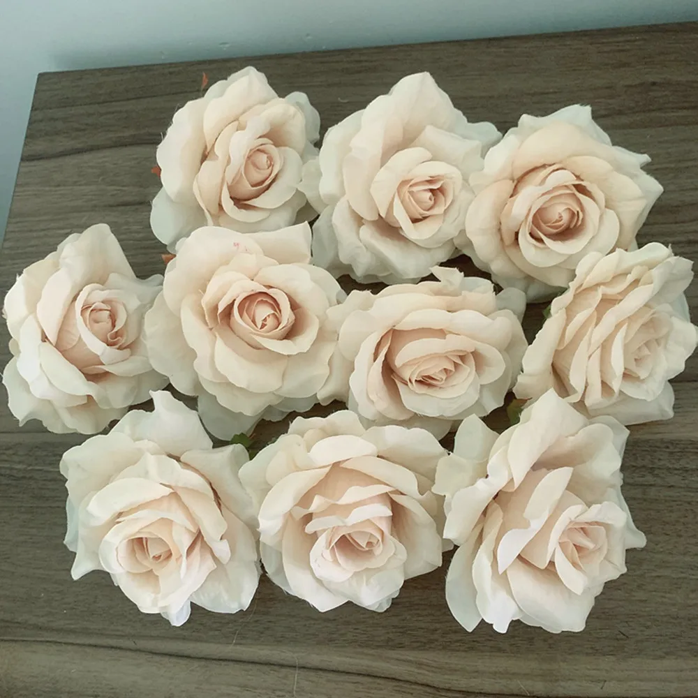 Искусственный цветок бежевый слоновая кость винтажная роза большой размер Роза