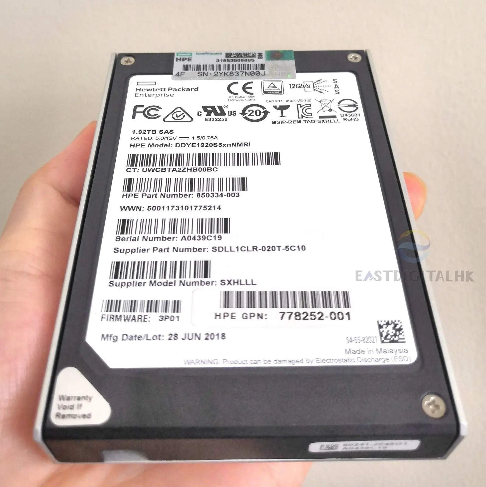 SXHLLL CA46233-1867 CA08226-E895 1 92 ТБ Ultrastar SS200 2 5 дюйма MLC 12 Гбит/с SAS SSD