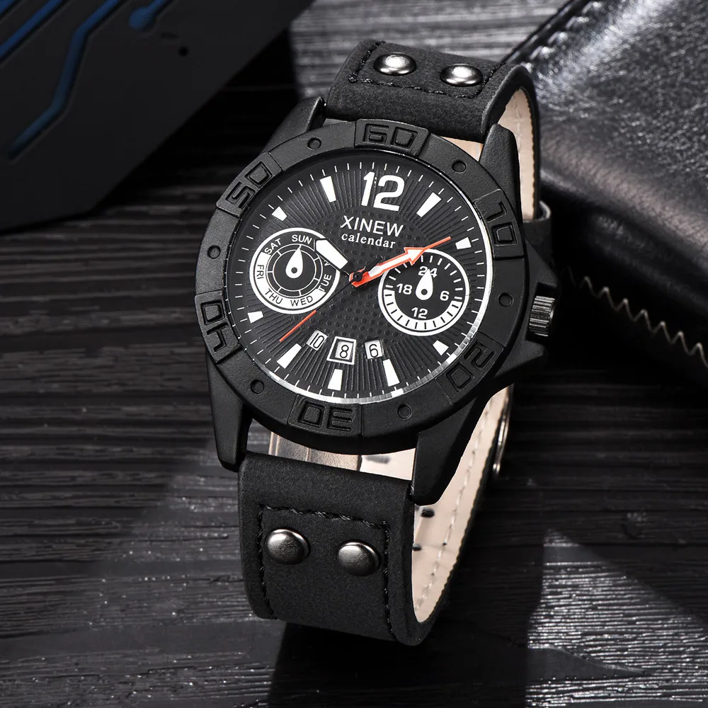 

Men's Fashion Leather Stainless Steel Sport Analog Quartz Wrist Watch Waterproof Relogio Masculino Montre Homme Pagani Design