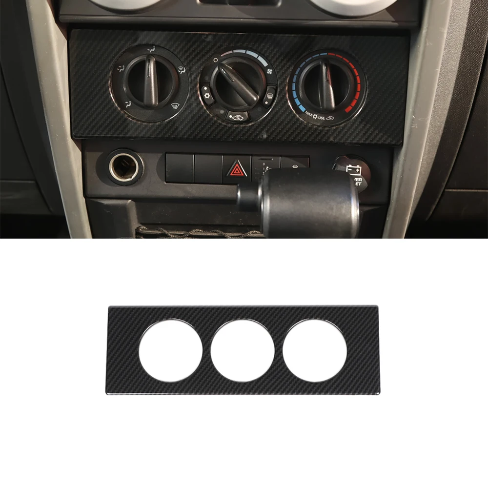 

Car Air Conditioning Switch Knob Decoration Frame Cover for Jeep Wrangler JK 2007 2008 2009 2010 Interior Accessory Carbon Fiber