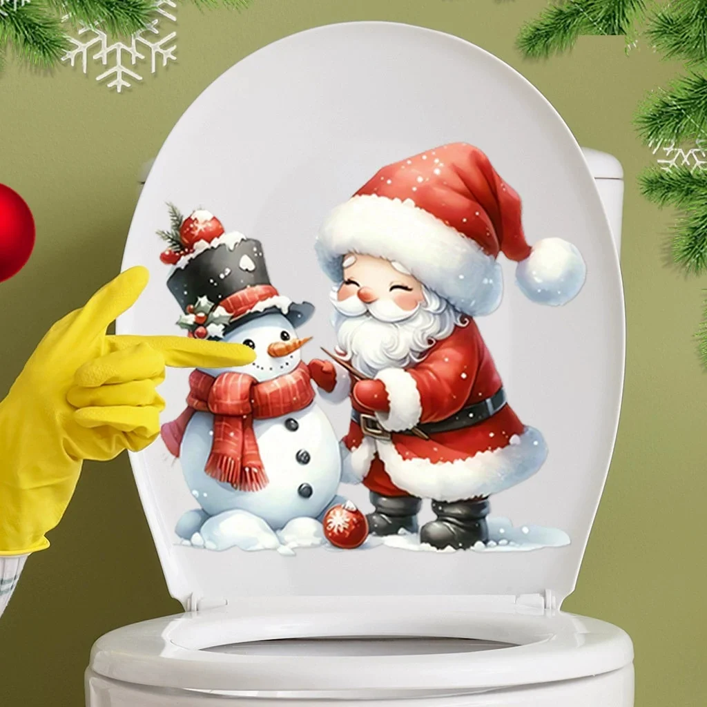 Стикеры для стен Санта Клаус и Снеговик