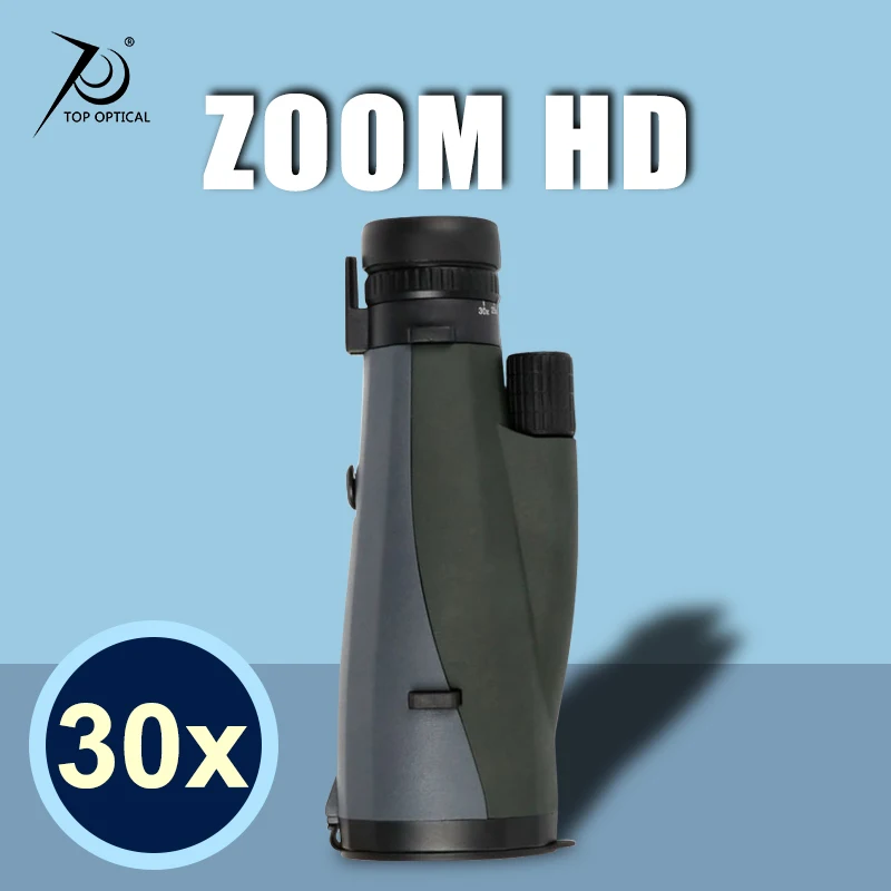 

TOPOPTICAL 10-30x60 Monocular Telescope 1000M Long Range Glasses Zoom Bak4 Prism With Tripod And Phone Clip For Hunting Camping