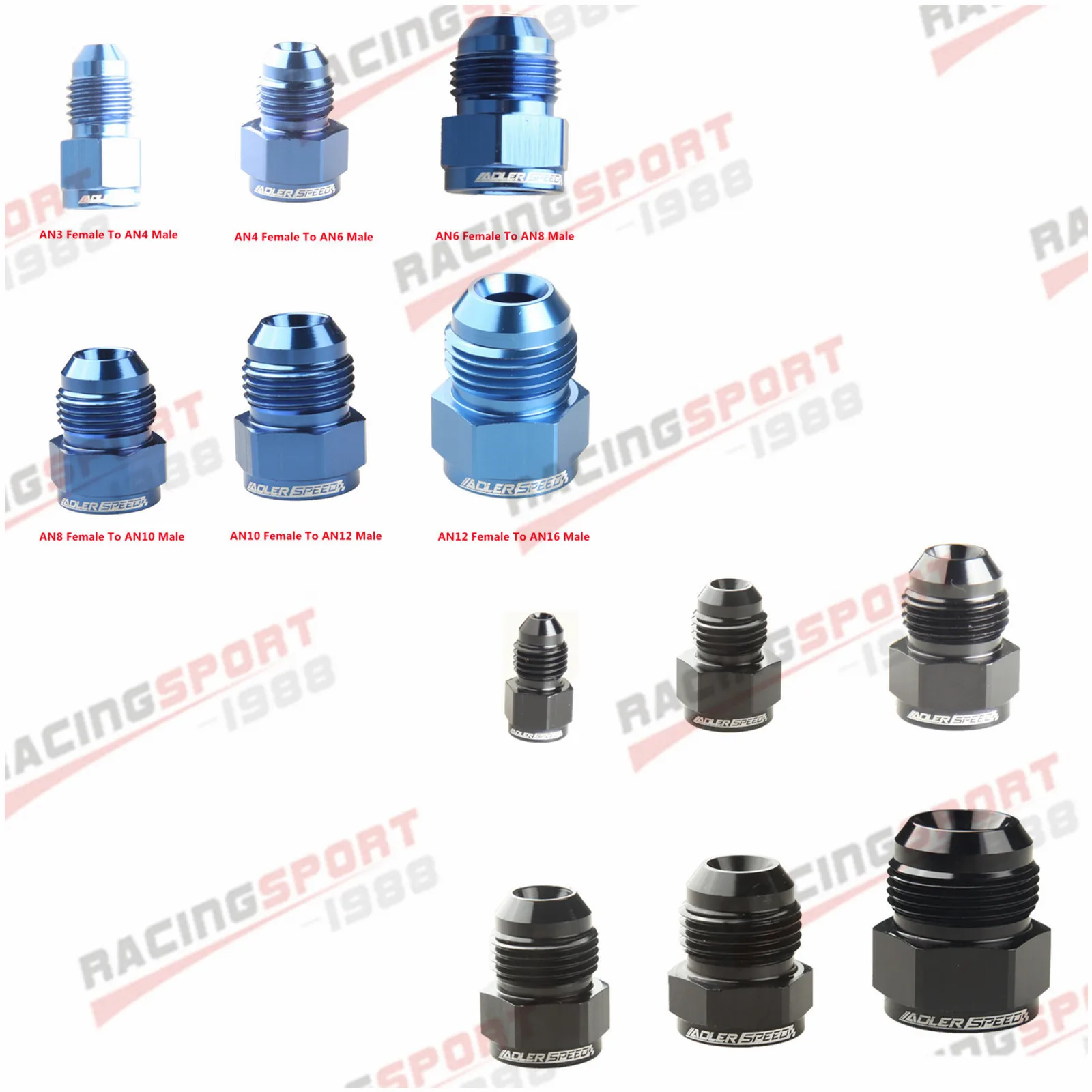 Фото 3AN 4AN 6AN 8AN 10AN 12AN 16AN Женский адаптер для AN3 AN4 AN6 AN8 AN10 AN12 AN16 Мужской расширитель топливного фитинга №1