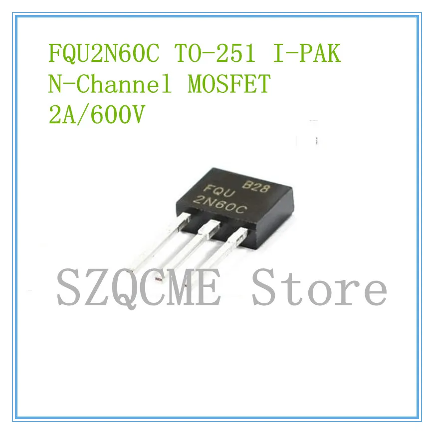 10 шт FQU2N60C 2N60C 2N60 2A 600V N-Channel MOSFET Высокое напряжение MOS TO-251 I-PAK IPAK |