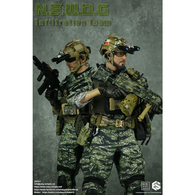 

Оригинальные EASY & SIMPLE 1/6 ES26051 NSWDG U.S. Navy Seal Team экшн-фигурки модели игрушки Коллекционные сувениры