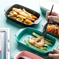 square ceramic nonstick baking dishes pans bakeware casserole dish for cooking