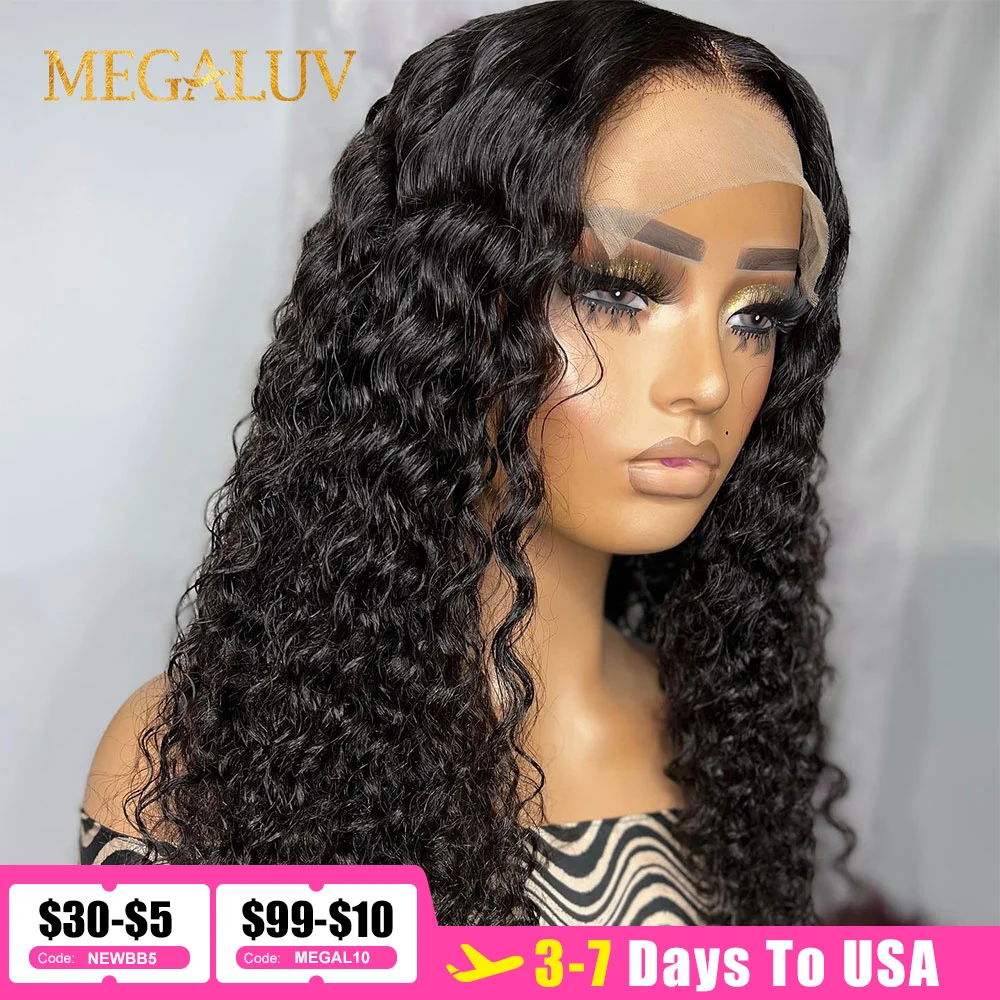 

Water Wave 4x4 Lace Closure Wig Human Hair Wigs Preplucked With Baby Hair Brazilian Remy Lace Wig 8-24 Inch T Lace Closure Wig
