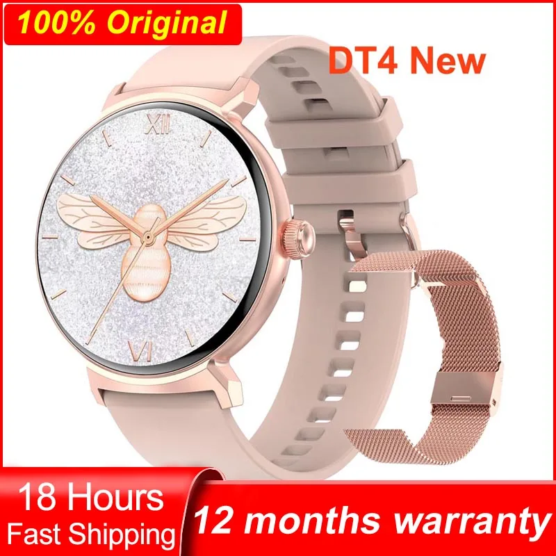 

DT4 New Smart Watch Men 1.45'' Bluetooth Call Voice Assistant Password Blood Oxygen IP68 Waterproof Sport Smartwatch Women