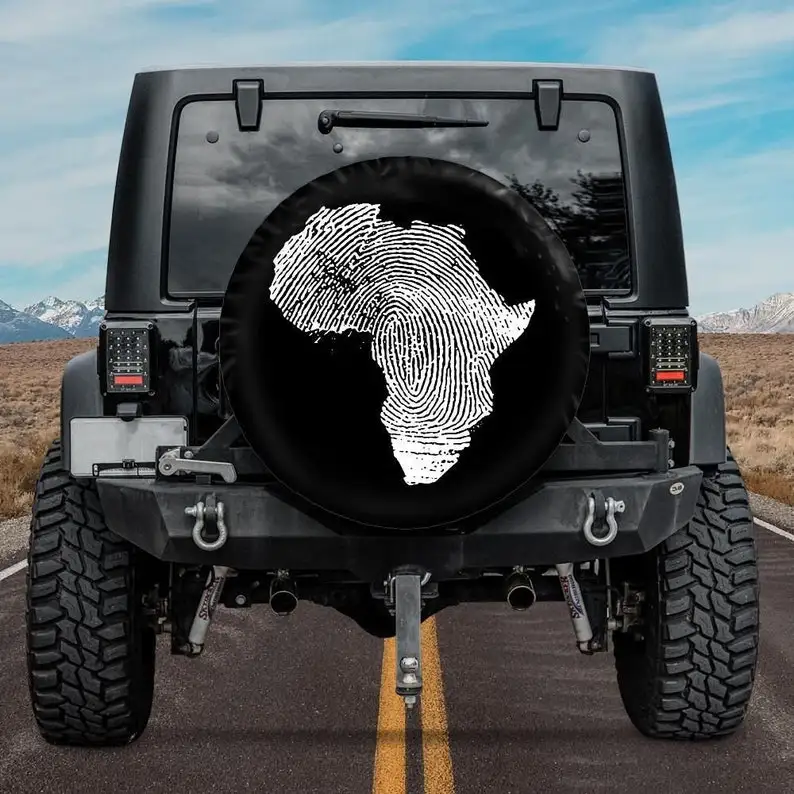 

Spare Tire Cover with map of Africa outline, Spare Tire Cover for , for Bronco, Car accessories, Afrocentric car accessories