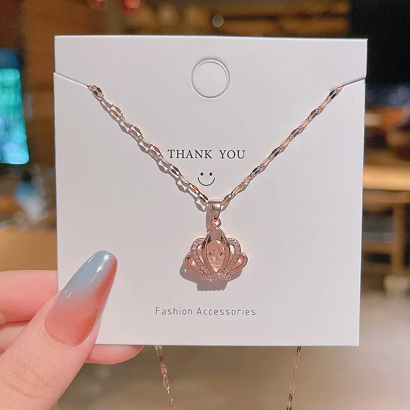 

Оптовая продажа, корейский дизайн, ожерелье из титановой стали, Женское Ожерелье, популярный подарок, цепочка-чокер в том же стиле