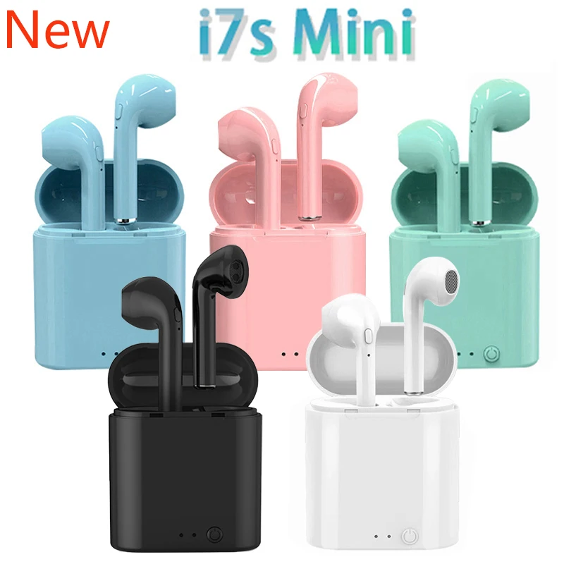 

2023 New i7s Mini TWS Wireless Bluetooth headsets sport Music earbuds with charging Box For Xiaomi Huawei IOS PK Pro6 Y50 Y30 V9
