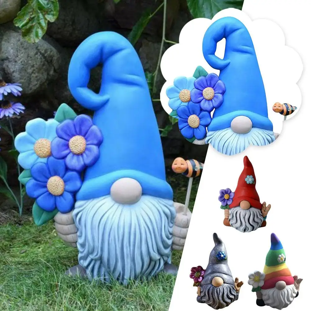 

Cute Elf Dwarven Adornment Figurine Gnome Statue Creative Accessories Outdoor Crafts Courtyard Home Resin Dwarf Decor Garde G6N3