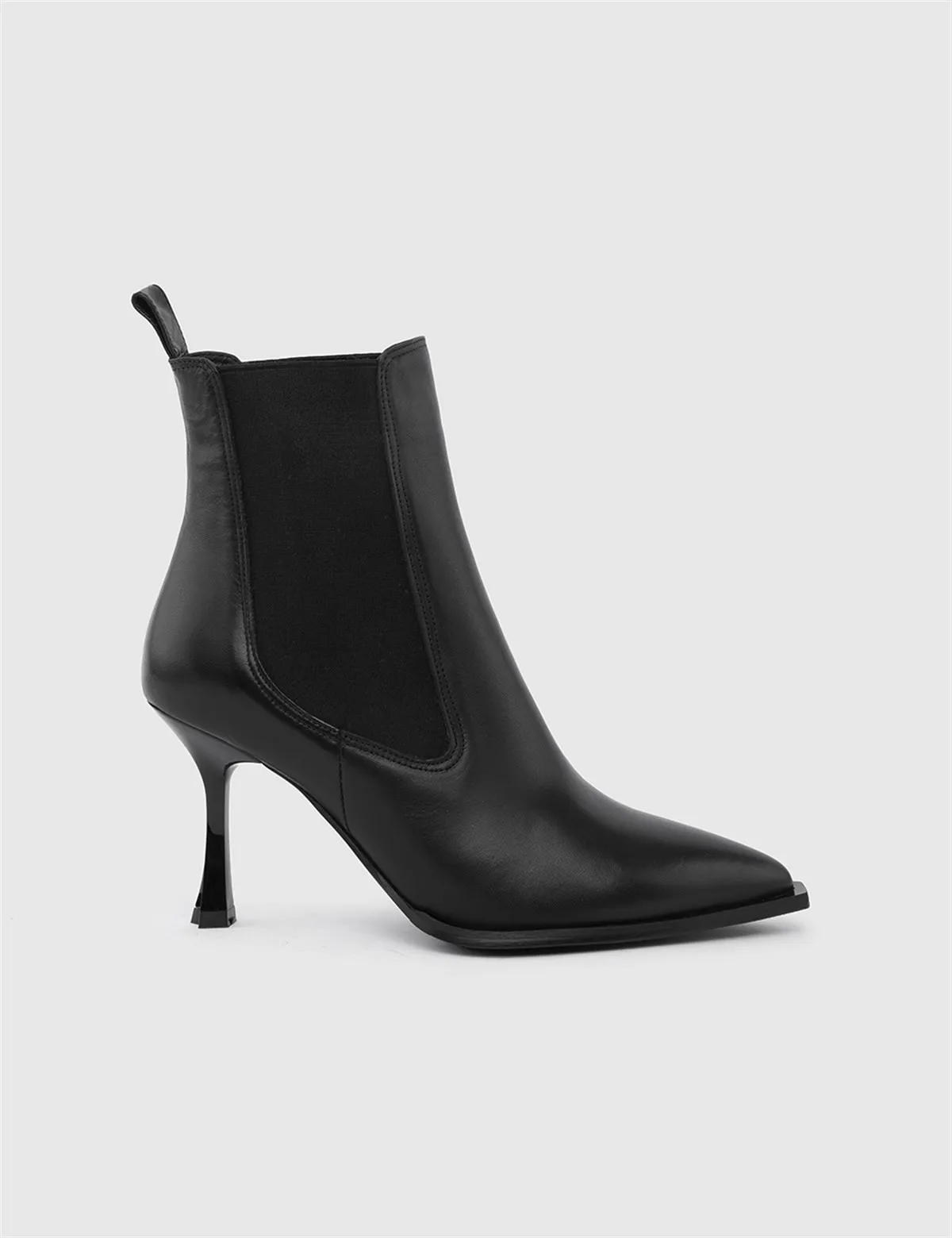 

ILVi-Genuine Leather Handmade Lesko Black Leather Women's Heeled Boot Women's Shoes 2022 Fall/Winter