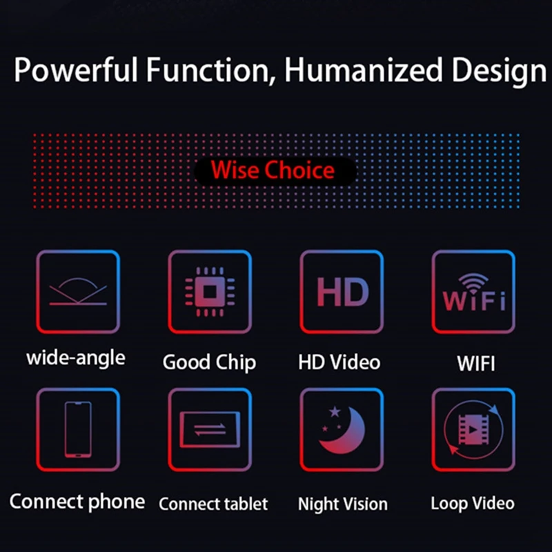 Автомобильный мини-видеорегистратор Full HD 1080P камера ночного видения