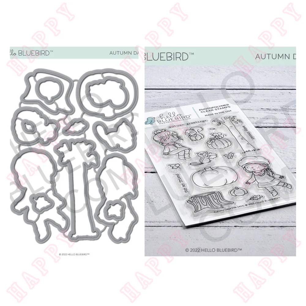 

Metal Cutting Dies And Stamps Christmas Autumn Days For DIY Craft Make Greeting Card Scrapbooking Decoration Embossing Template