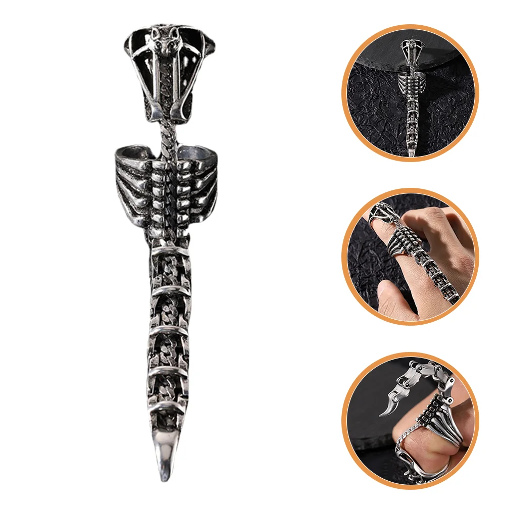 

Movable Scorpion Ring Hinged Activity Women Finger Armor Full Gothic Open Rings