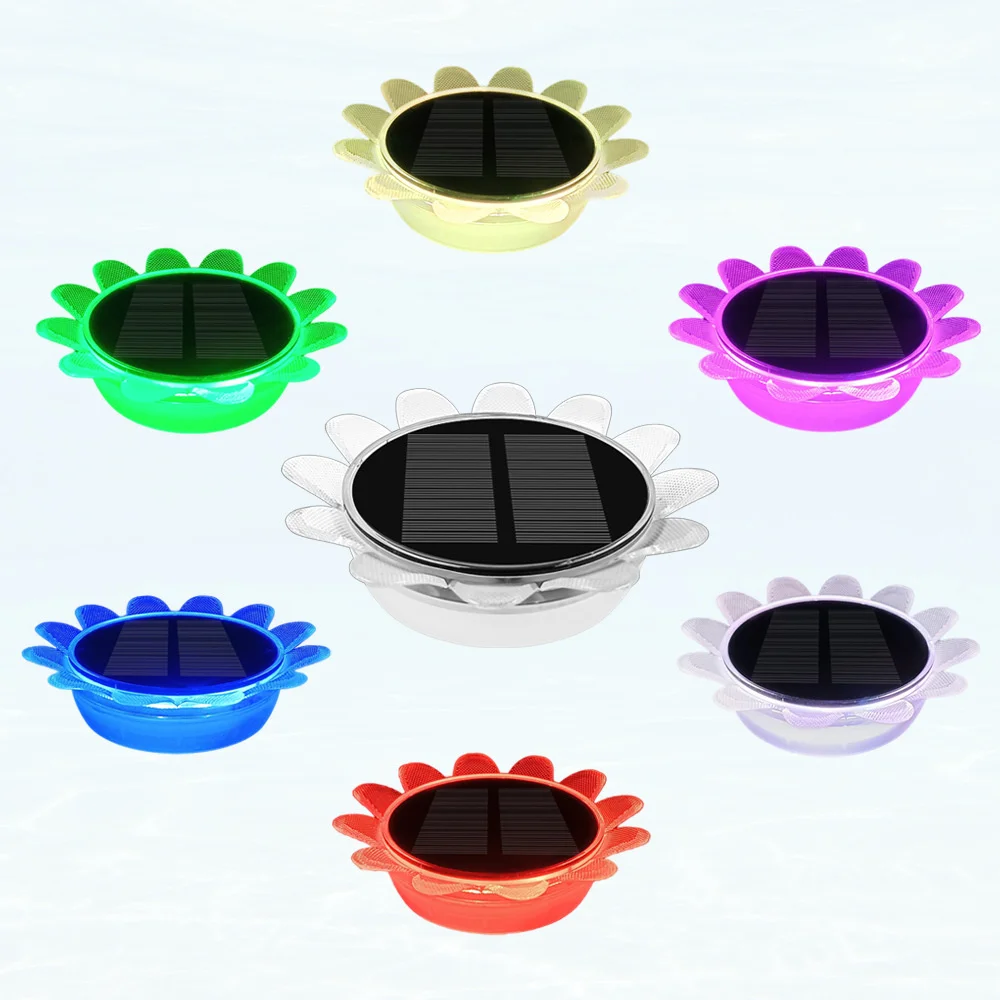 

Sunflower IP68 Waterproof Submersible Floating Light RGB Color Garden Swimming Pool Decoration &Remote Controller for Pond,Party