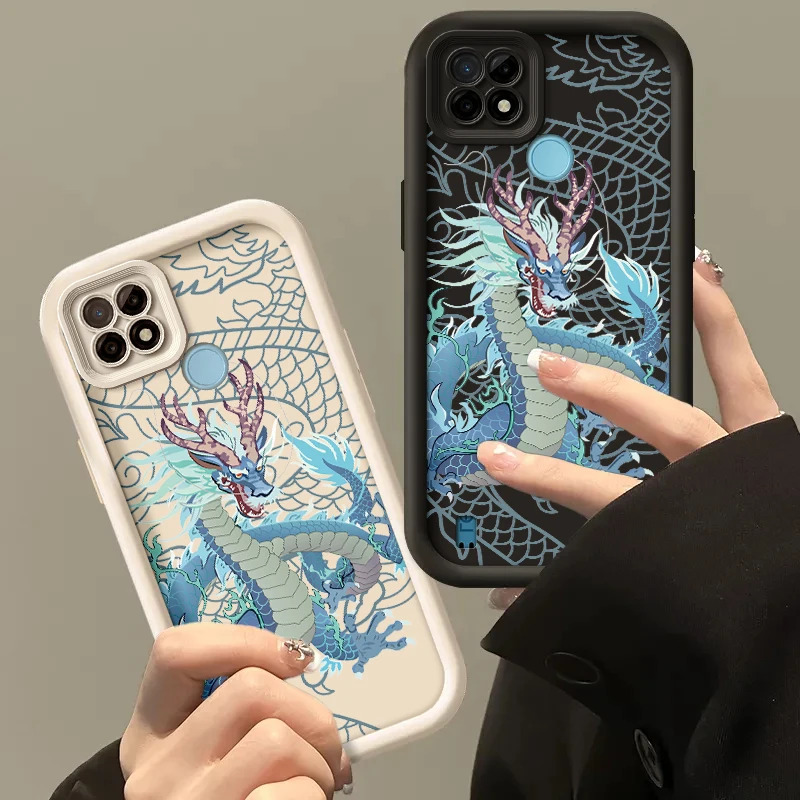 Чехол-накладка силиконовый с рисунком дракона для Oppo Realme C21 C21Y C25Y C 21 21Y 25Y