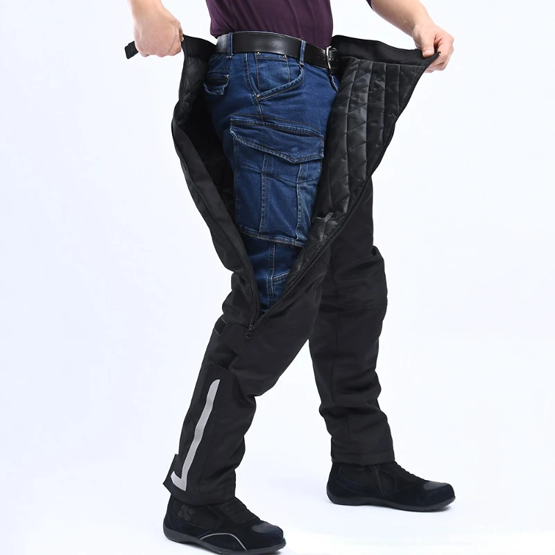 Motorcycle Windproof Pants Fall-proof Motorcycle Riding Pants Thermal Equipment Detachable Quick-release Motocross Pants