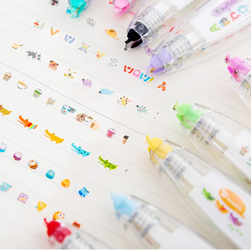 

Kawaii Animals Cat Press Type Decorative Correction Tape Scrapbooking Diary Stationery School Supply Kawaii Office Supplies