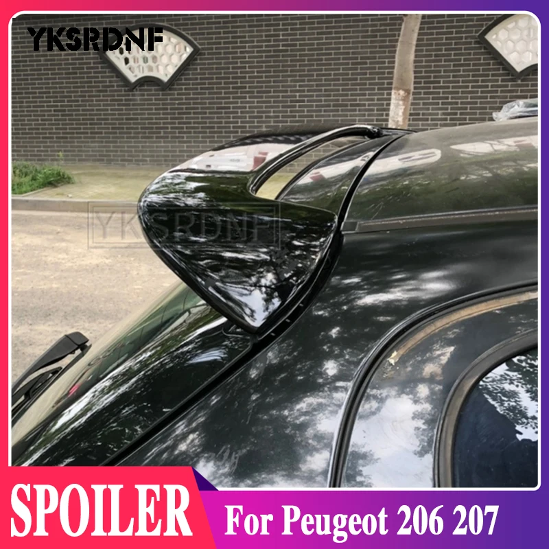 

Car Styling ABS Plastic Unpainted Primer Rear Trunk Boot Wing Roof Lip Spoiler For Peugeot 206 207 Spoiler 2008-2013