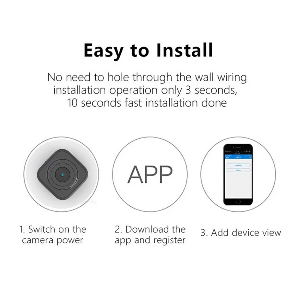 Мини Wifi камера HD 1080P беспроводная видеокамера Домашняя безопасность Обнаружение
