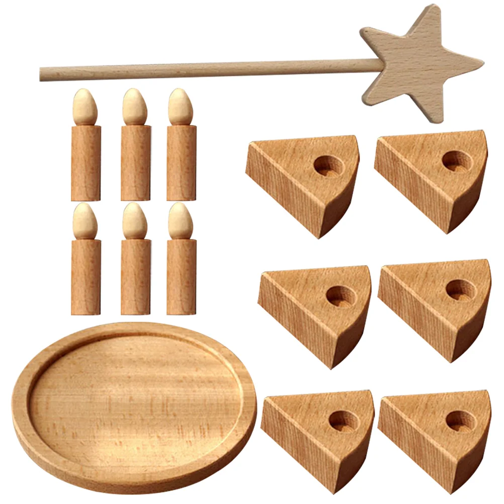 

Fairy Cake Basket Accessories Wooden Kit Fake DIY Birthday Food Craft Kids Toy Toddler Prop Children Toys