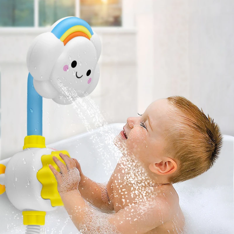 

Bath Toys for Kids Baby Water Game Clouds Model Faucet Shower Water Spray Toy For Children Squirting Sprinkler Bathroom Baby Toy