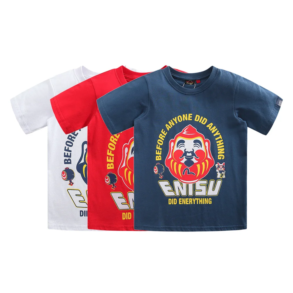 

2023 Summer Cartoon Trendy Brand Children's T-shirt, Round Neck Short Sleeve Top Medium Big Children's Clothing