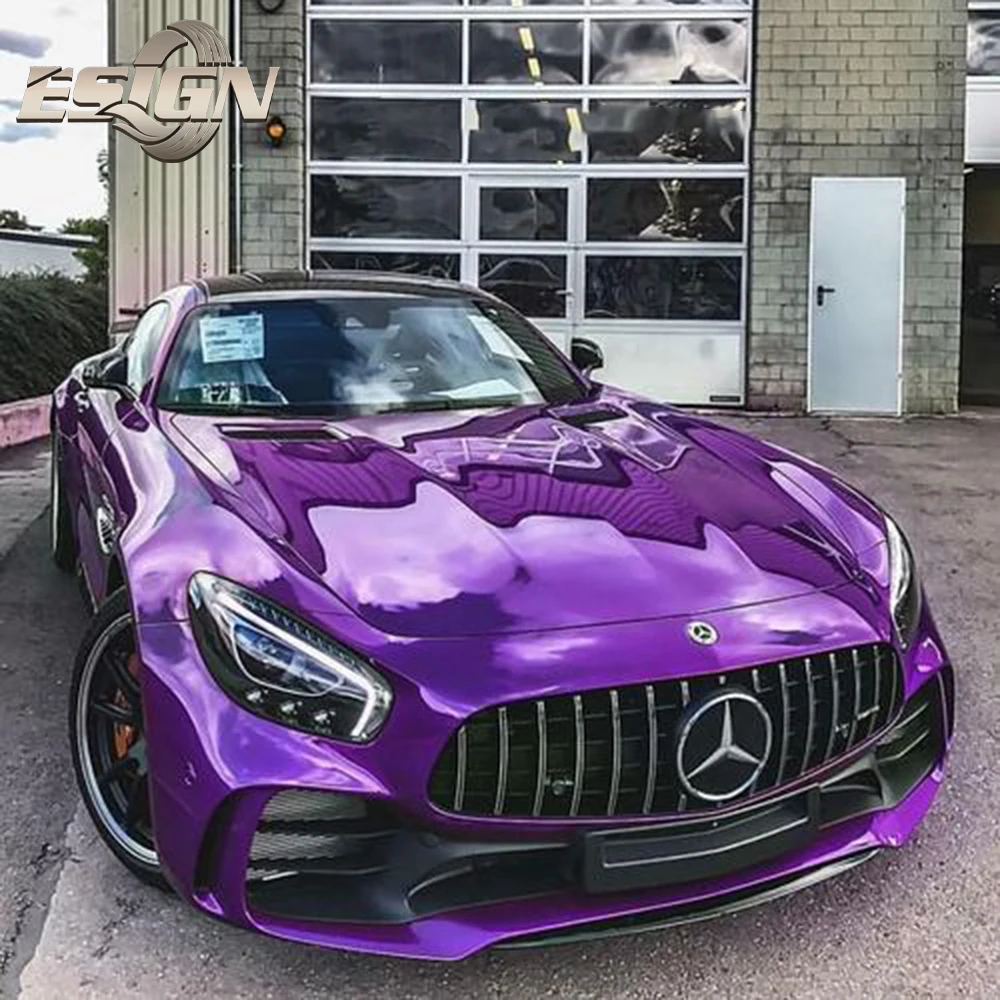 

Super Gloss Metallic Mauvin Blue Vinyl Car Decal Wrap Sticker Glossy Metal Film Wrapping Retail For Hood Roof 152 x 1800cm Roll