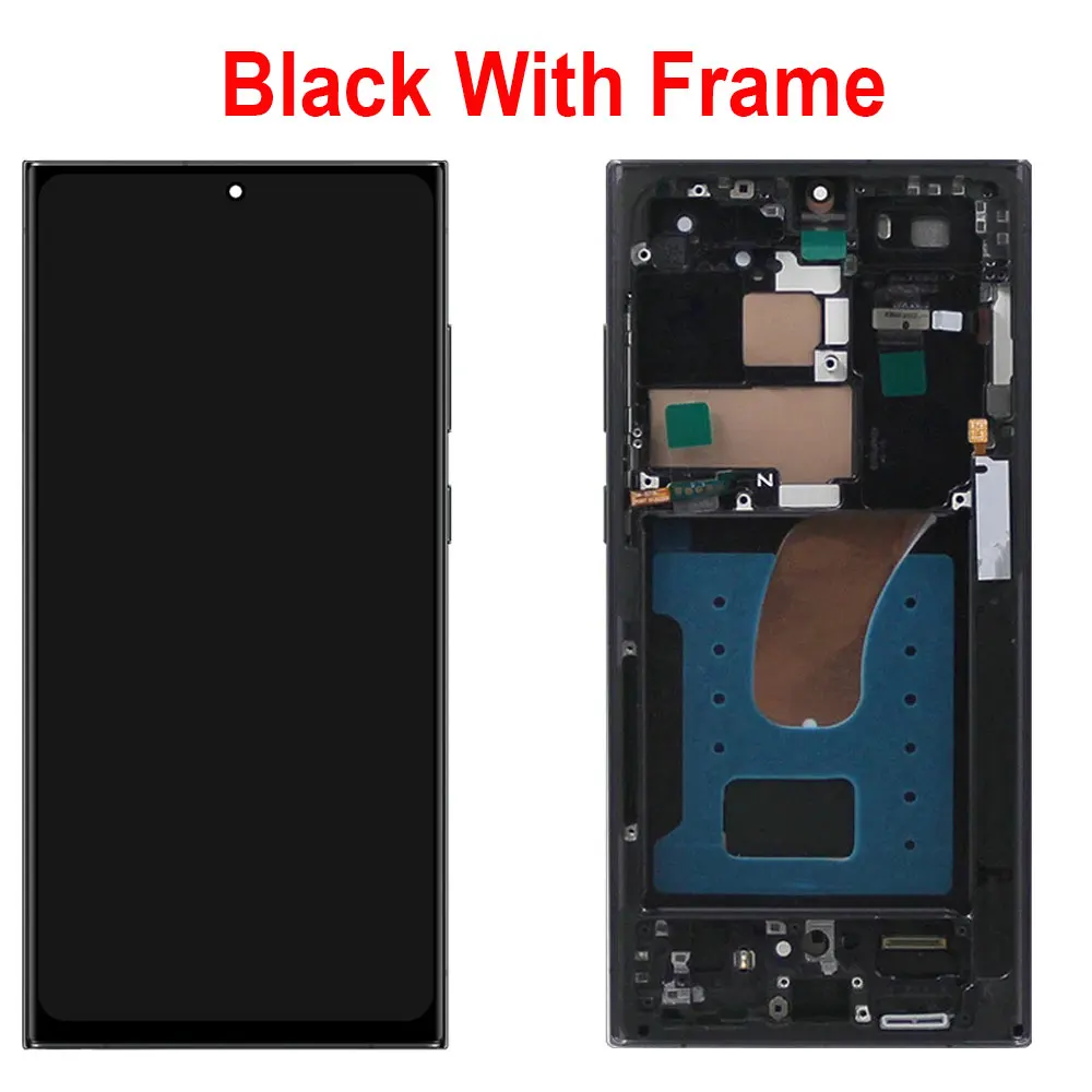 AMOLED S23 Ультра экран в сборе для Samsung Galaxy Ultra S918B S918B/DS ЖК-дисплей цифровой сенсорный