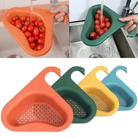 vegetable fruit drainer basket sponge rack storage tool basket multifunctional sink filter shelf leftovers drain basket