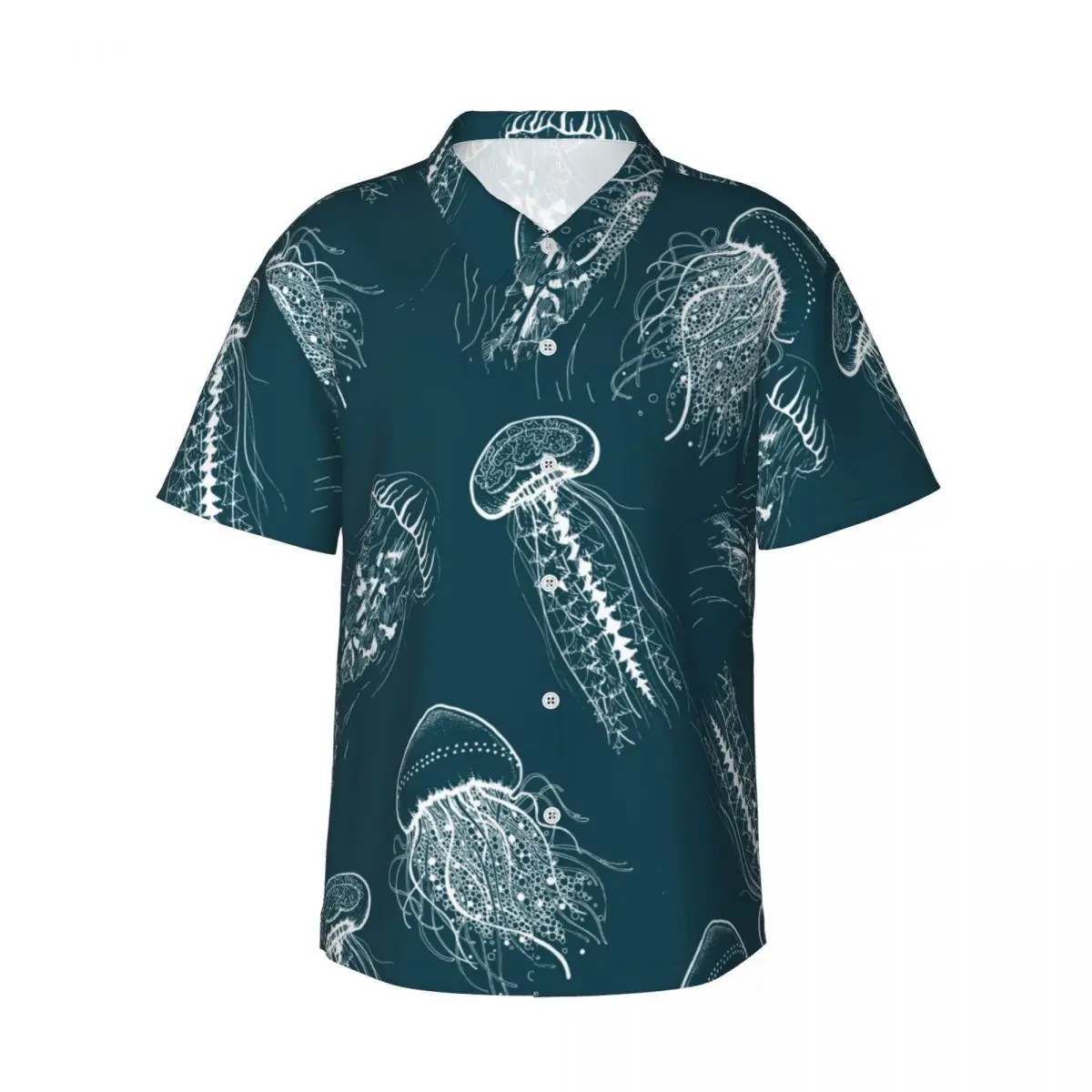 

Гавайская рубашка Jellyfish с 3d принтом, Мужская одежда, свободные дышащие мужские рубашки, Летняя мужская рубашка, мужская одежда с короткими рукавами