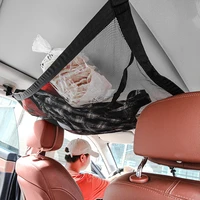 car hanging storage net bag roof storage bag double layer car storage luggage mesh bag car storage bag car supplies