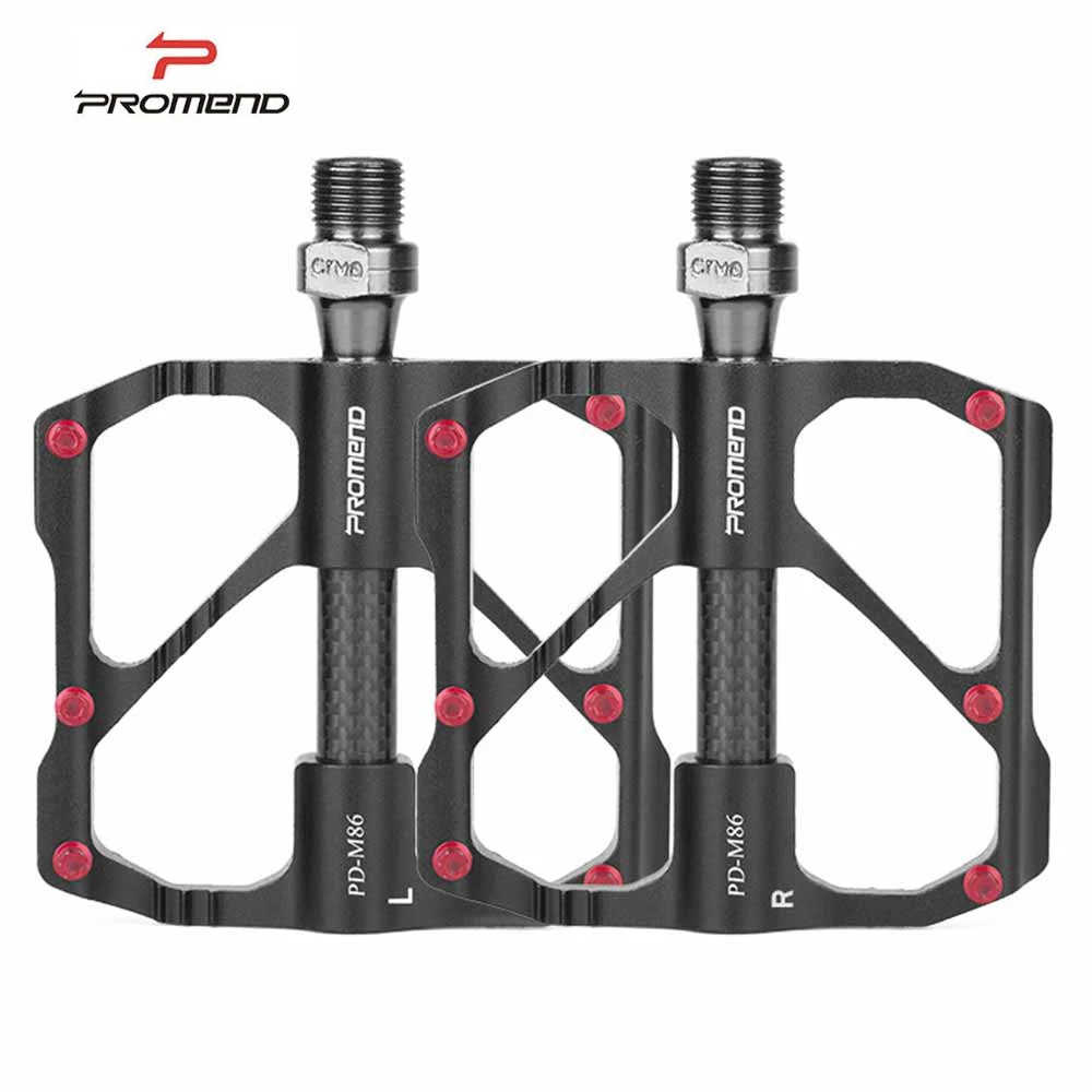 

PROMEND Mtb Pedal PD-R87C Carbon Fiber Ultralight Road Bicycle Pedals Anti-Slip Quick Release 3 Bearings Pedale Bike Parts
