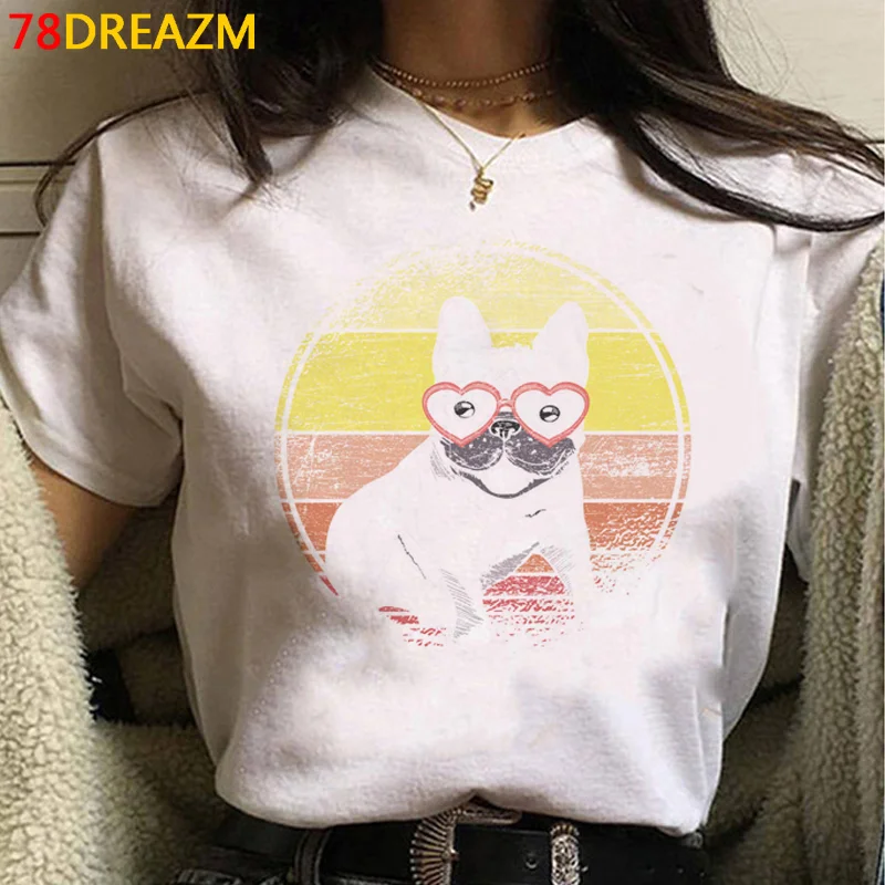 

French Bulldog tshirt women graphic anime t shirt female harajuku Japanese clothes